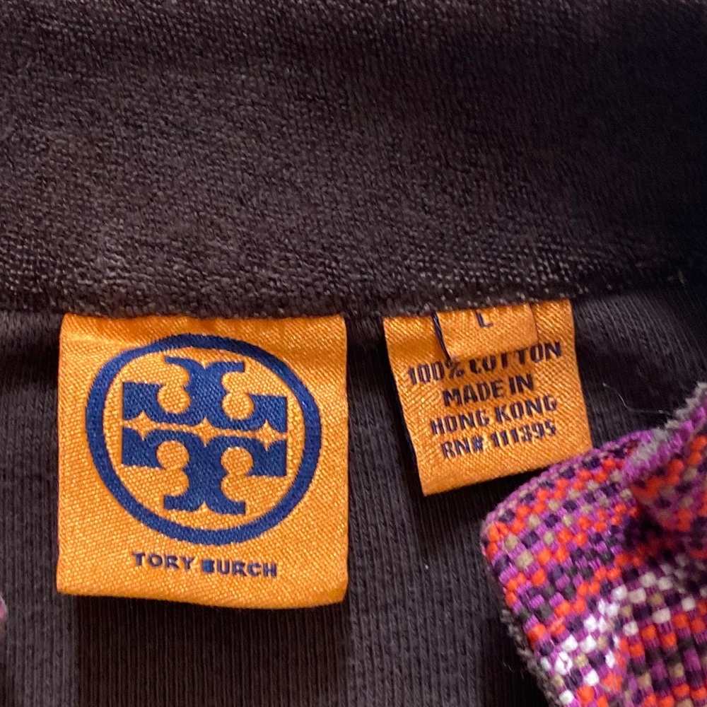 Tory Burch Espresso & Raspberry Stripe Terry Clot… - image 6